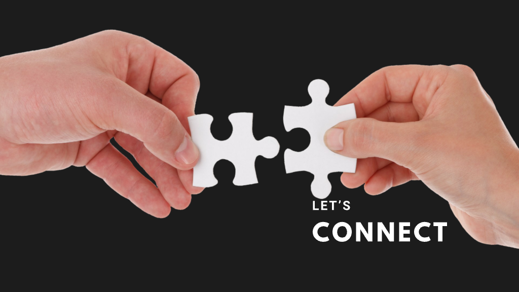 Let's Connect — two hands joining puzzle pieces